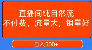 视频号直播间纯自然流，不付费，白嫖自然流，自然流量大，销售高，月入15000+【揭秘】-大东资源库