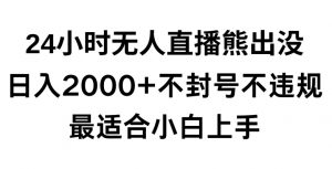 快手24小时无人直播熊出没，不封直播间，不违规，日入2000+，最适合小白上手，保姆式教学【揭秘】-大东资源库