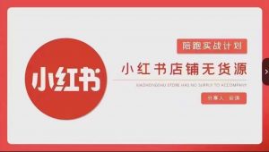 安琪-小红书店铺无货源实战，开店到售后全流程操作-大东资源库