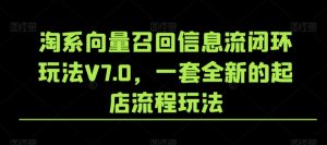 淘系向量召回信息流闭环玩法V7.0，一套全新的起店流程玩法-大东资源库