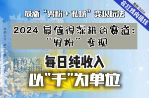 【私域流量最值钱】把“男粉”流量打到手，你便有无数种方法可以轻松变现，每日纯收入以“千”为单位-大东资源库