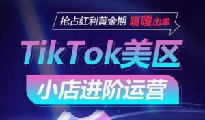 TikTok Shop美区小店进阶运营，抢占红利黄金期 嘎嘎出单-大东资源库