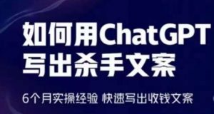 如何用ChatGPT写出杀手文案，6个月实操经验，快速写出收钱文案-大东资源库
