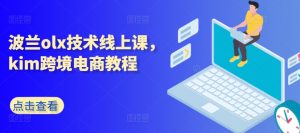 波兰olx技术线上课，kim跨境电商教程-大东资源库