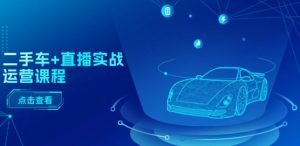 二手车+直播实战运营课程：直播推荐/短视频推荐/千川投放/直播全流程-大东资源库