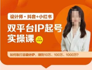 双平台IP起号实操营，教你如何靠打造设计IP，赚到10万、100万、1000万?-大东资源库