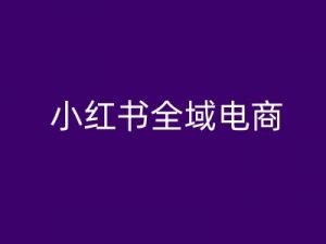 小红书全域电商，小红书电商教程-大东资源库
