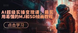 AI超级实操变现课，最实用易懂的MJ和SD绘画教程-大东资源库