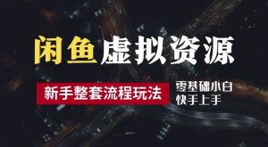 2024最新闲鱼虚拟资源玩法，养号到出单整套流程，多管道收益，每天2小时月收入过万【揭秘】-大东资源库