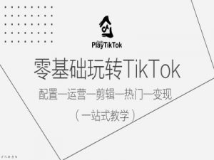 零基础玩转TikTok，配置一运营一剪辑一热门一变现，一站式教学-大东资源库