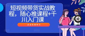 短视频带货实战教程，随心推课程+千川入门课-大东资源库