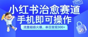 小红书治愈视频赛道，手机即可操作，流量超级火爆，单日变现300+【揭秘】-大东资源库