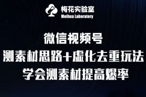 视频号连怼技术-测素材思路和上下虚化去重玩法-梅花实验室社群专享-大东资源库