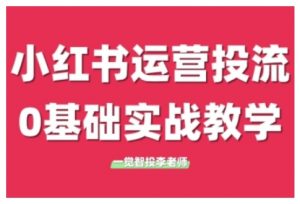 小红书运营投流，小红书广告投放从0到1的实战课，学完即可开始投放-大东资源库