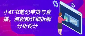 小红书笔记带货与直播，流程超详细拆解分析设计-大东资源库