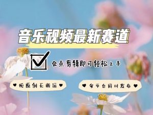 音乐视频赛道最新玩法，纯原创不违规，可所有平台同时发布，会点剪辑即可轻松拿捏-大东资源库