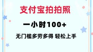 支付宝拍拍照一小时100+无任何门槛多劳多得一台手机轻松操做【揭秘】-大东资源库