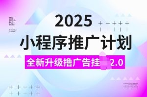 2025小程序推广计划，全新升级撸广告挂JI2.0玩法，日入多张，小白可做【揭秘】-大东资源库