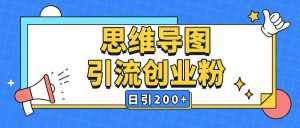 暴力引流全平台通用思维导图引流玩法ai一键生成日引200+-大东资源库