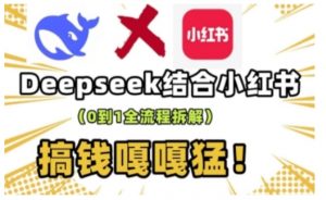 deepseek+小红书打造流量生产线实操课，0到1全流程拆解，搞钱嘎嘎猛-大东资源库
