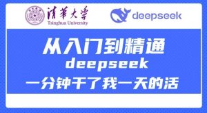 清华大学讲DeepSeek最全教程，从入门到精通，deepseek一分钟干了我一天的活-大东资源库