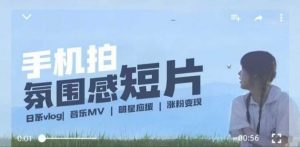 用手机拍微剧情短片，使用镜头记录美好生活，设备+创作+拍摄+后期，制作全流程一网打尽-大东资源库