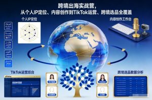 跨境出海实战营，从个人IP定位、内容创作到TikTok运营、跨境选品全覆盖-大东资源库