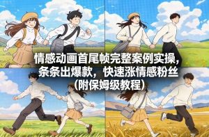 情感动画首尾帧完整案例实操，条条出爆款，快速涨情感粉丝（附保姆级教程）-大东资源库