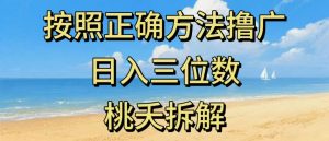 最新零撸看广告賺米，按照正确方法撸广，日入三位数，适合学生宝妈上班族-大东资源库
