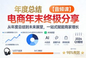 电商年未终极分享，从年度总结到未来展望，一站式赋能商家增长【音频课】-大东资源库