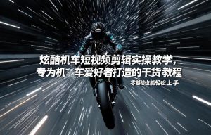 炫酷机车短视频剪辑实操教学，专为机车爱好者打造的干货教程，零基础也能轻松上手-大东资源库